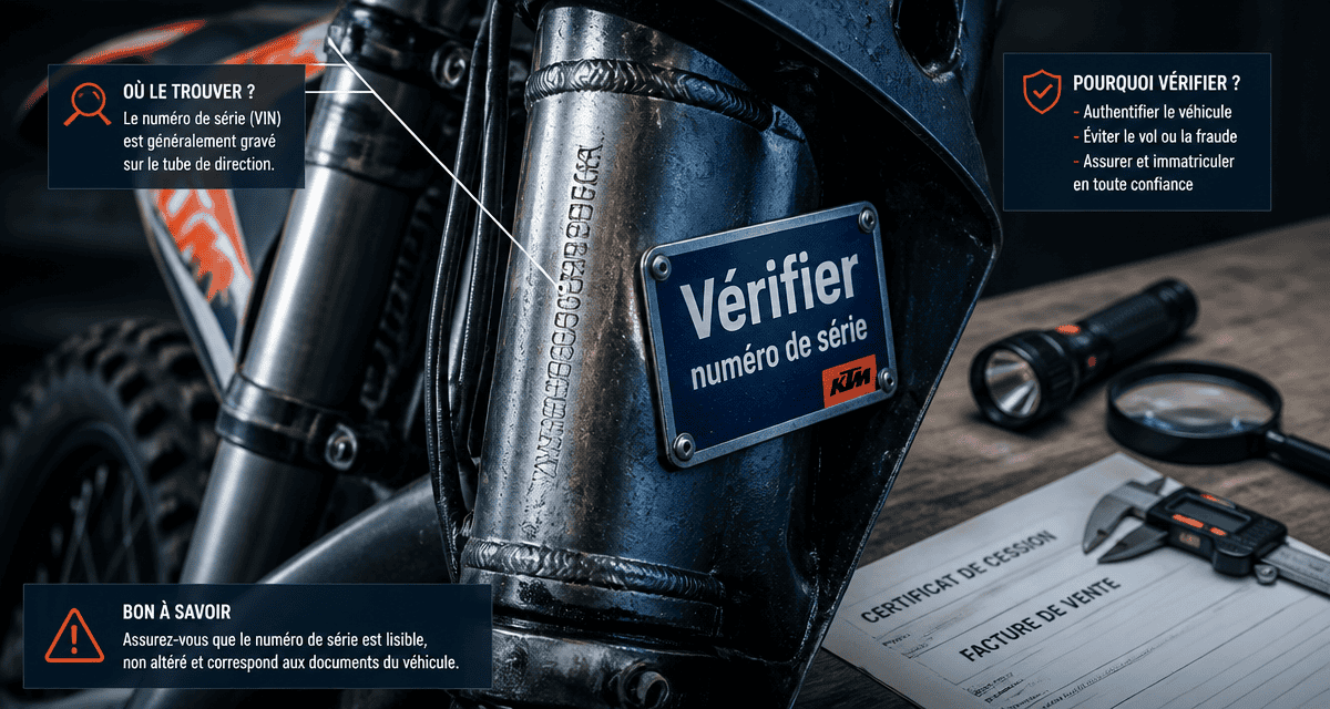 Vérifier numéro de série motocross sur cadre