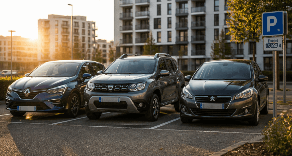 voiture 25000 euros citadine suv berline parking