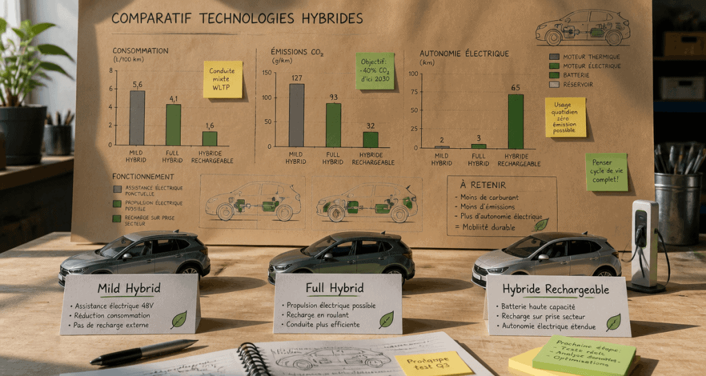 voiture hybride avis maquettes comparatif