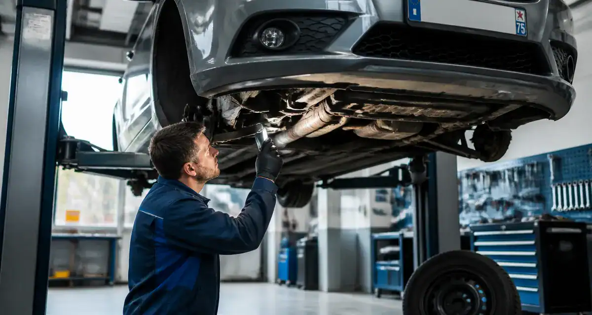 bruit métallique voiture mécanicien vérifie échappement