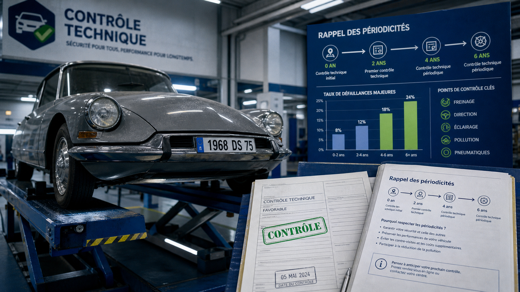 Controle technique annuel voiture : 10 ans et changements