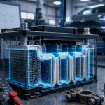 Durée de vie batterie voiture : batterie et multimètre en atelier