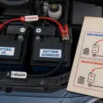 Mauvais branchement câble démarrage sur batterie voiture