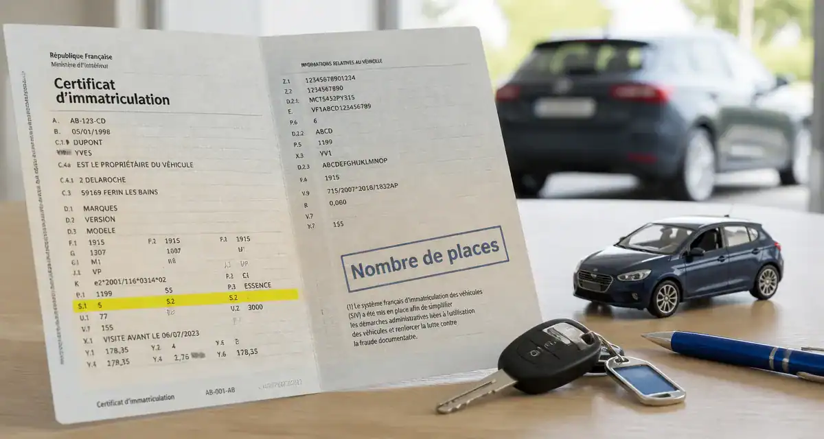 nombre de place carte grise sur certificat