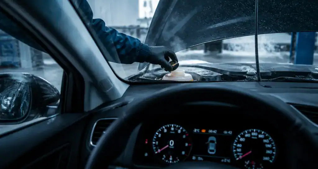 probleme chauffage voiture main verifie liquide refroidissement