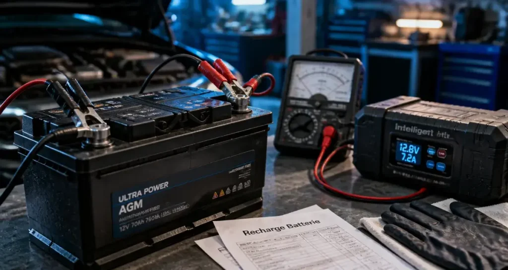 Recharger batterie voiture : chargeur intelligent et pinces sécurité