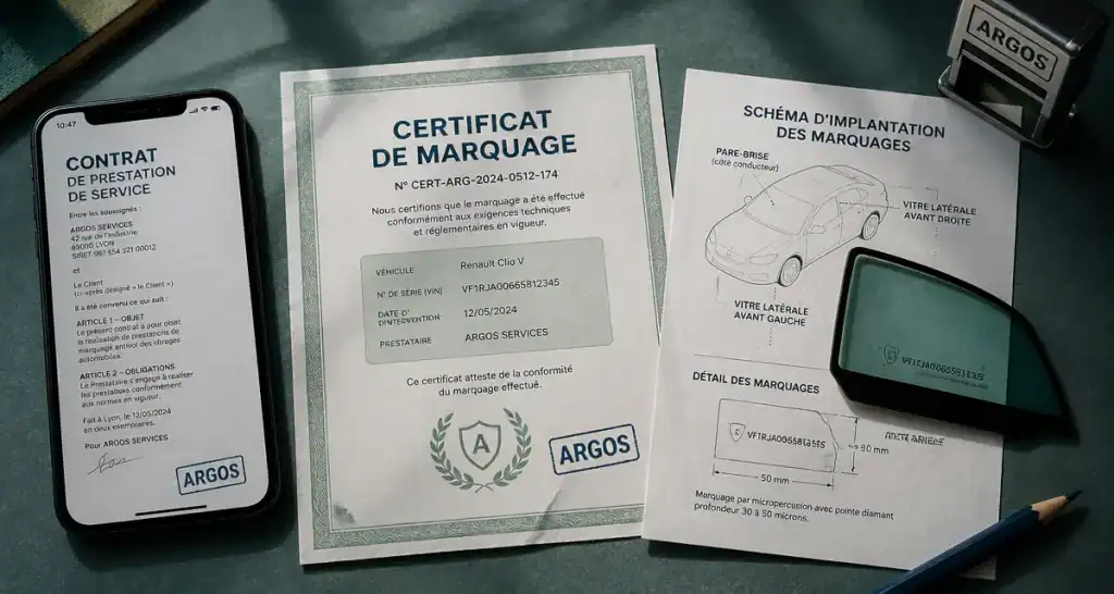 securycar protection ARGOS : contrat et marquage en 4 étapes