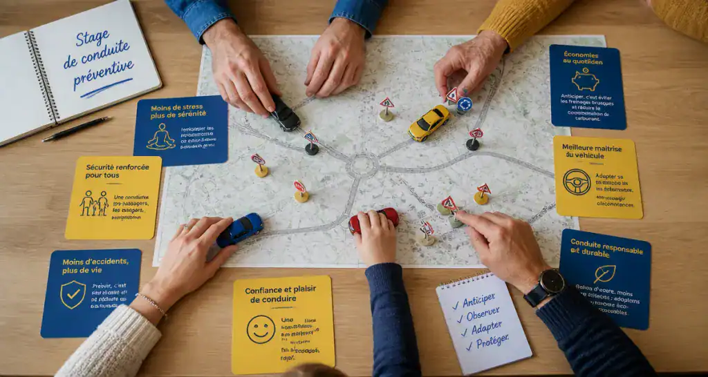 stage de conduite préventive mains conducteurs miniatures