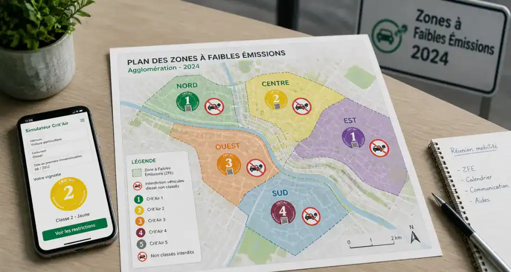 voiture diesel interdite en 2024, ZFE, plan de ville