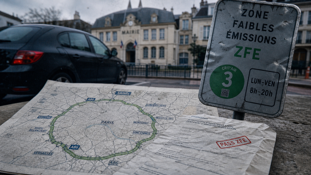 Voiture diesel Paris : Crit’Air 3 ZFE et restrictions