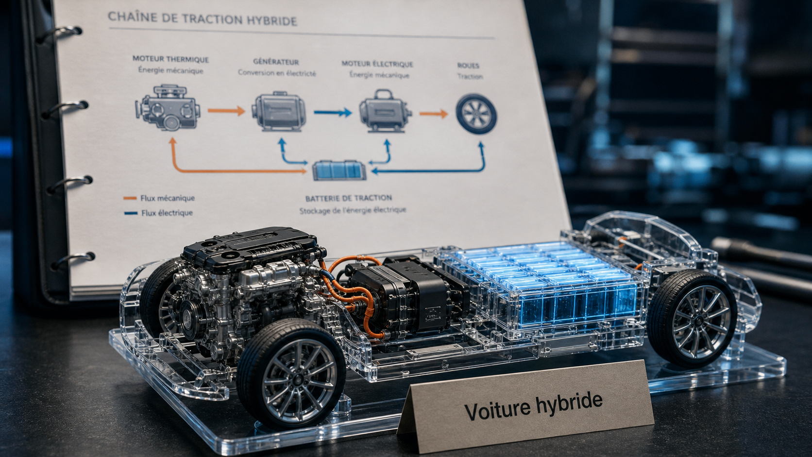 Voiture hybride définition : coupe-traction et flux d’énergie