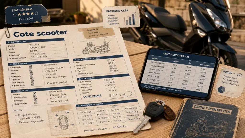 Argus scooter : cote gratuite, prix réel et pièges à éviter avant de négocier