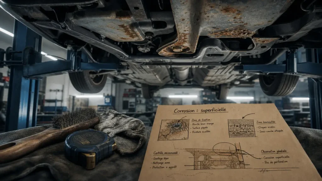 Corrosion du berceau : la méthode simple pour décider entre rouler, traiter ou remplacer