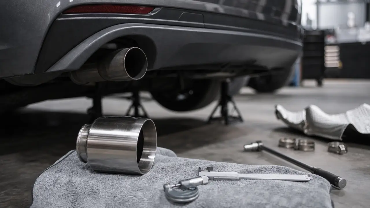 Embout d'échappement inox : diamètre et fixation en atelier