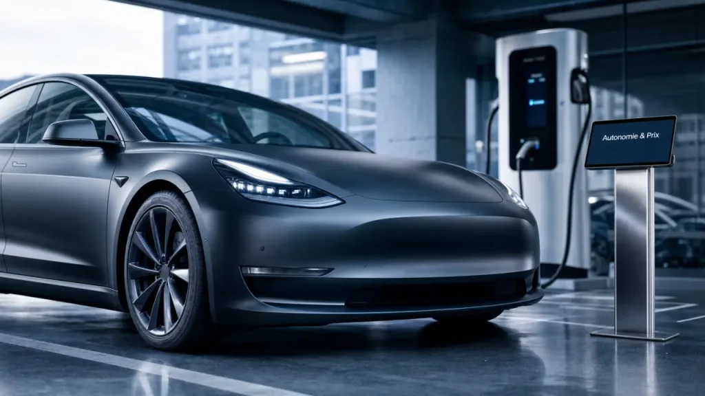 Location tesla model 3 : recharge 15 min, 490 km WLTP