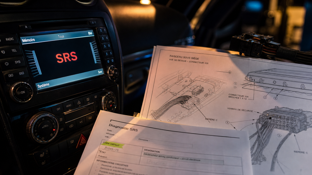 Mercedes benz srs : voyant rouge SRS et diagnostic du système
