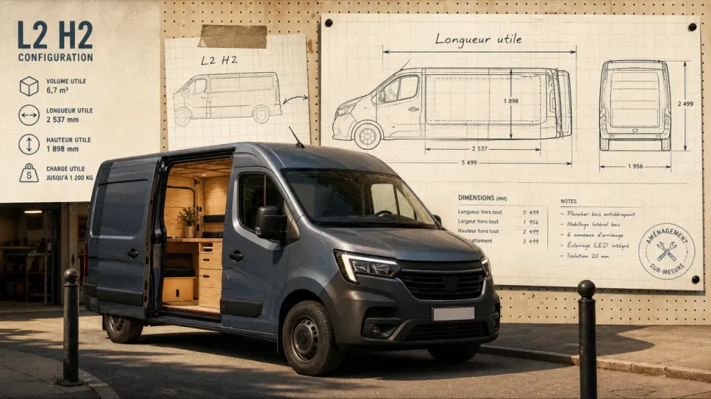 Renault Trafic dimension : dimensions extérieures, volume utile et cabine