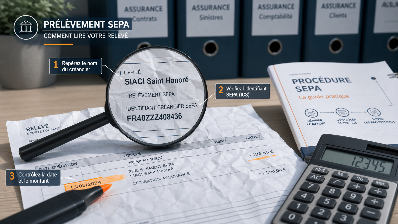 siaci saint honoré prélèvement c est quoi : code SEPA et identifiant FR