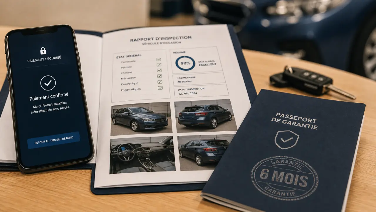 CapCar fonctionnement : paiement sécurisé et rapport d’inspection pour voiture d’occasion