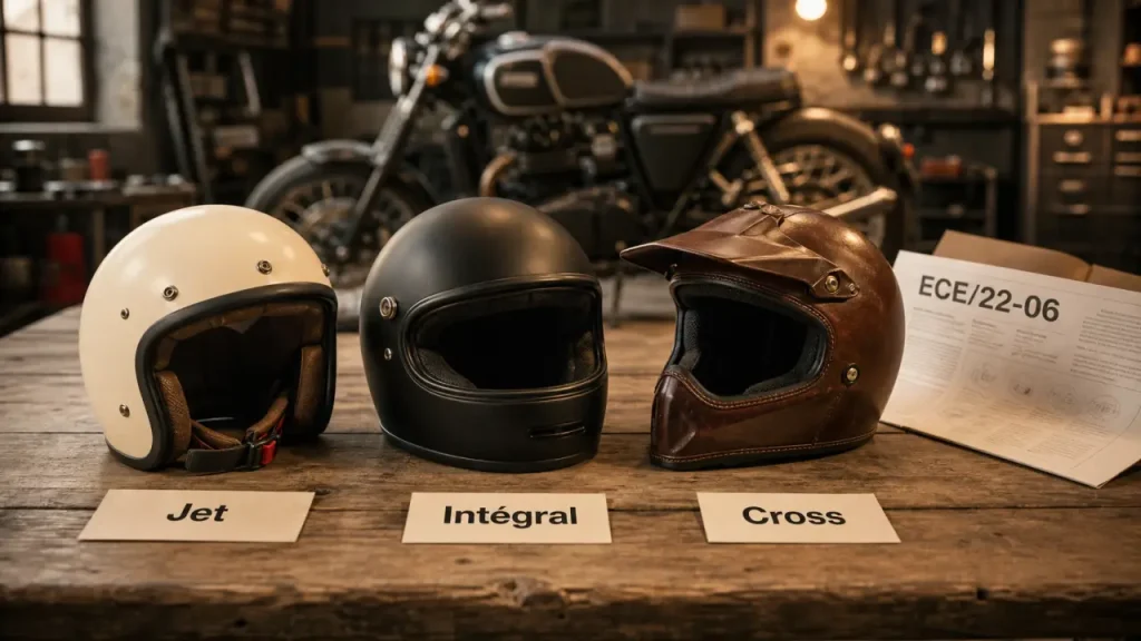 Jet, intégral ou cross : quel casque vintage moto choisir sans sacrifier l’homologation ?