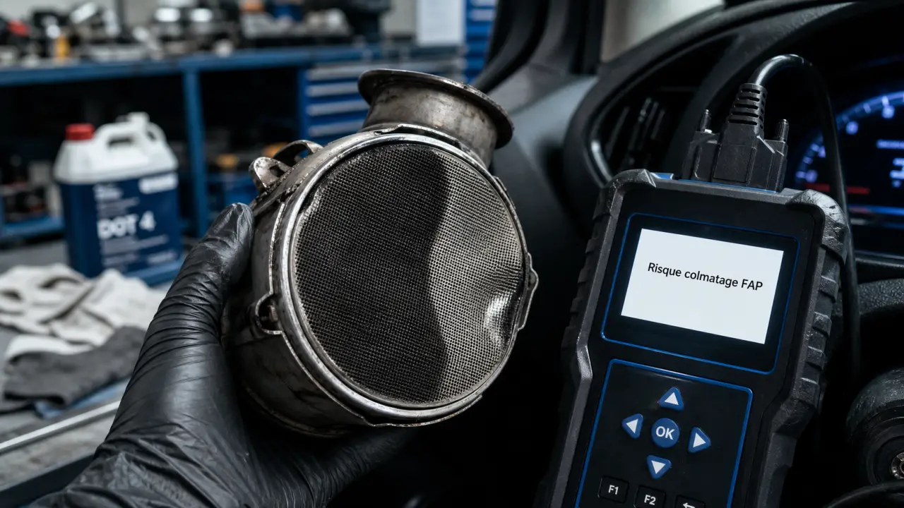 Colmatage filtre a particule FAP, diagnostic au garage