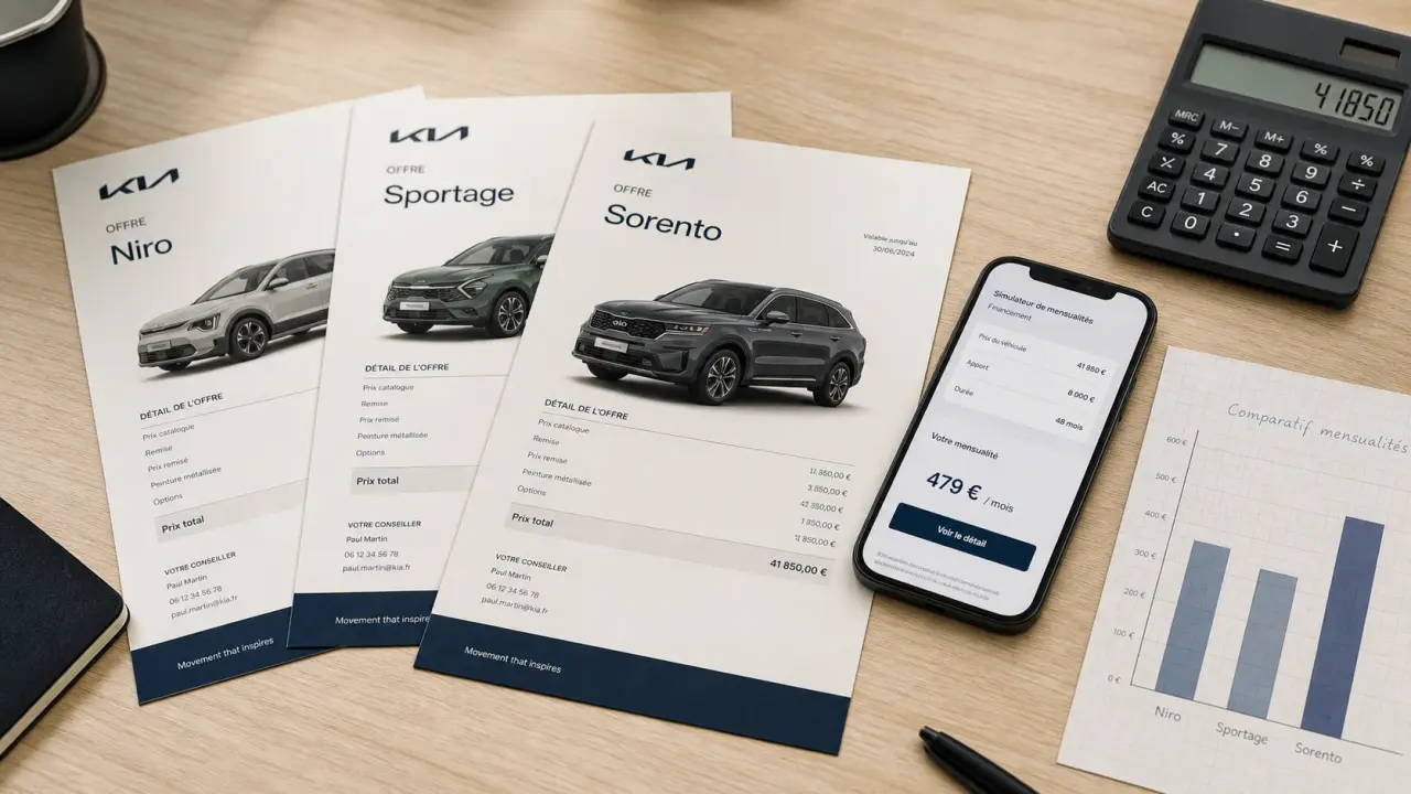 Kia hybride prix : comparer modèles et mensualités