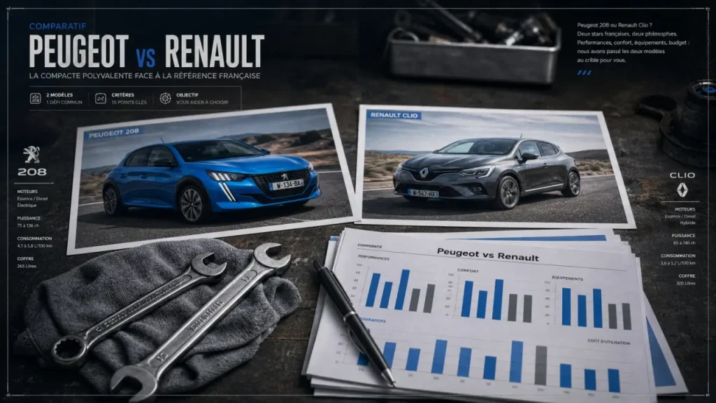 Peugeot ou Renault : 208, Clio, 308 ou Mégane, le bon choix selon l’usage et la motorisation
