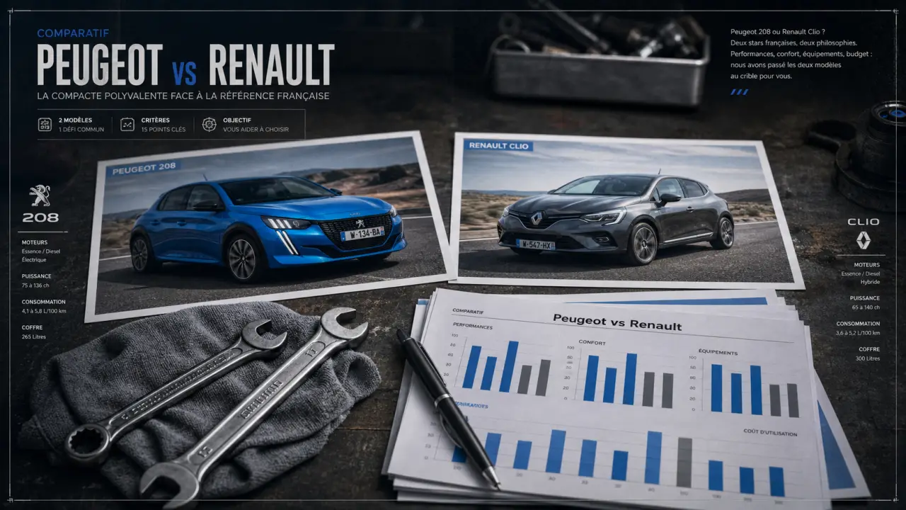 Peugeot ou Renault : 208, Clio, 308 ou Mégane (comparatif choix)