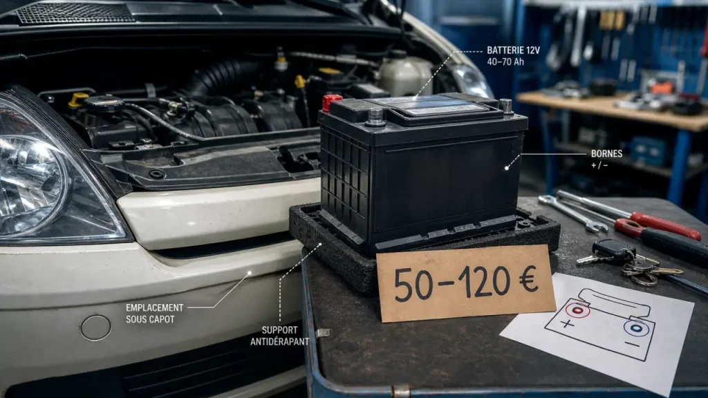 Prix d’une batterie de Twingo 2 : 50 à 120 €, selon la capacité, la marque et la pose