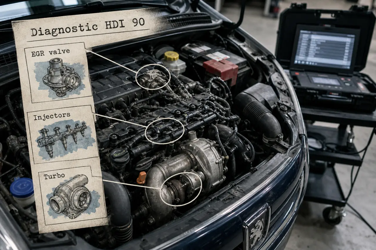 Problème peugeot partner 1.6 hdi 90 : perte de puissance, vanne EGR et turbo