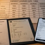 Assurance voiture 1 mois : document et formulaire sur smartphone