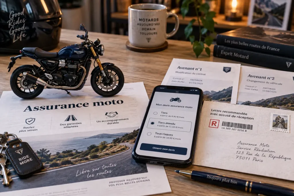 Changer d’assurance moto après 1 an : résilier sans frais et maintenir sa couverture
