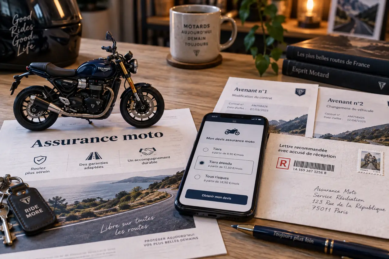 Changement assurance moto : résiliation sans frais après 1 an