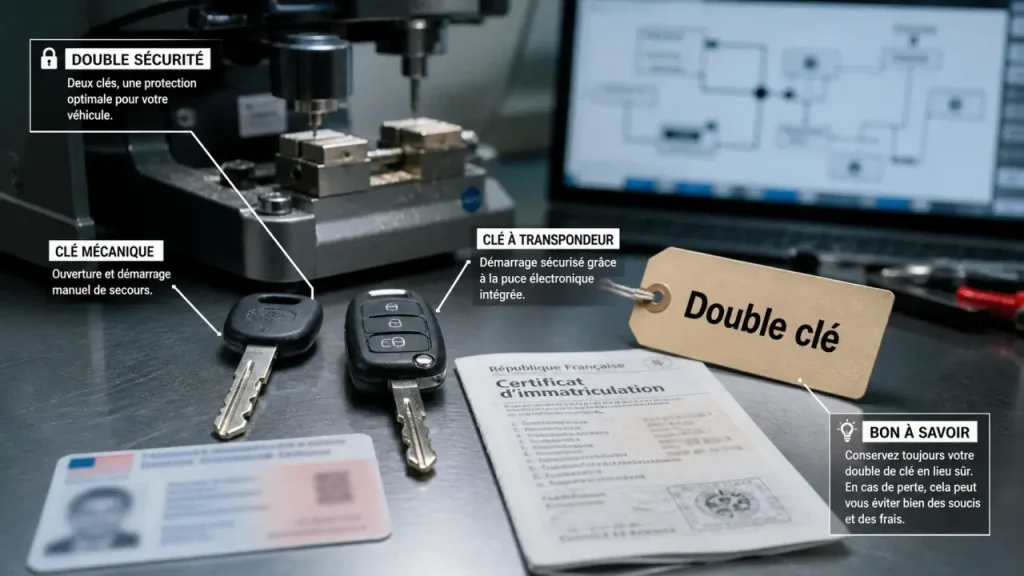 Clé mécanique, transpondeur ou carte mains libres : combien coûte un double de clé de voiture ?