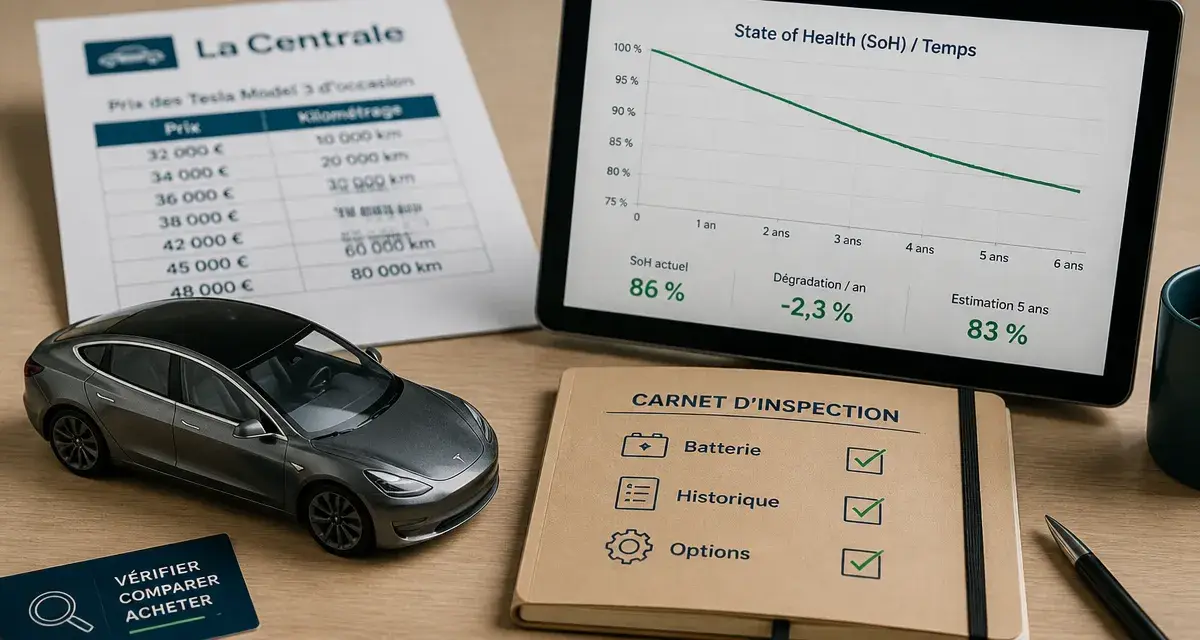 Tesla Model 3 La Centrale : prix selon critères et kilométrage