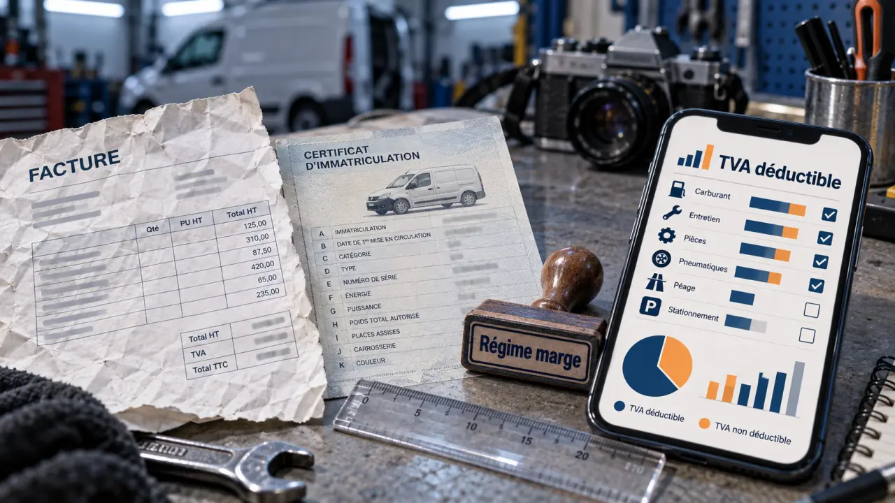 TVA recuperable vehicule : facture et carte grise, régime marge