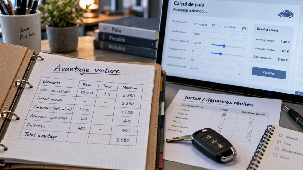 Calcul de l’avantage en nature voiture : appliquez le bon taux selon la date et le véhicule