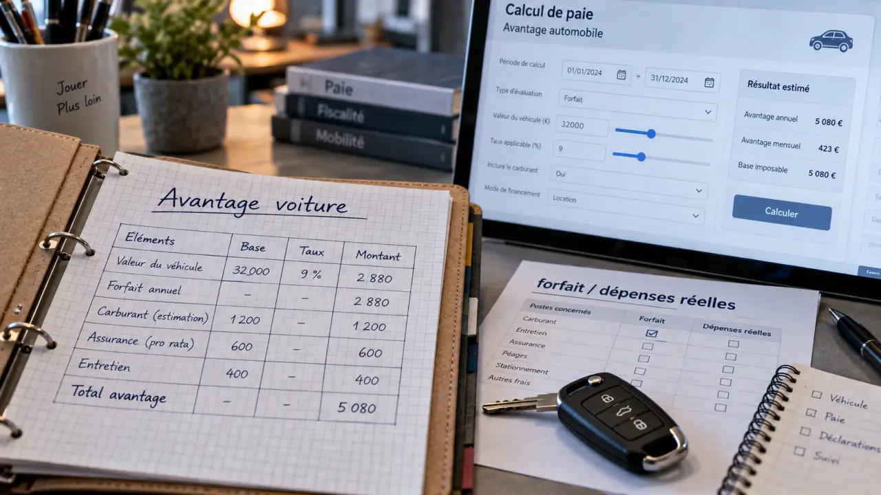 Calcul avantage en nature voiture : taux selon date et véhicule