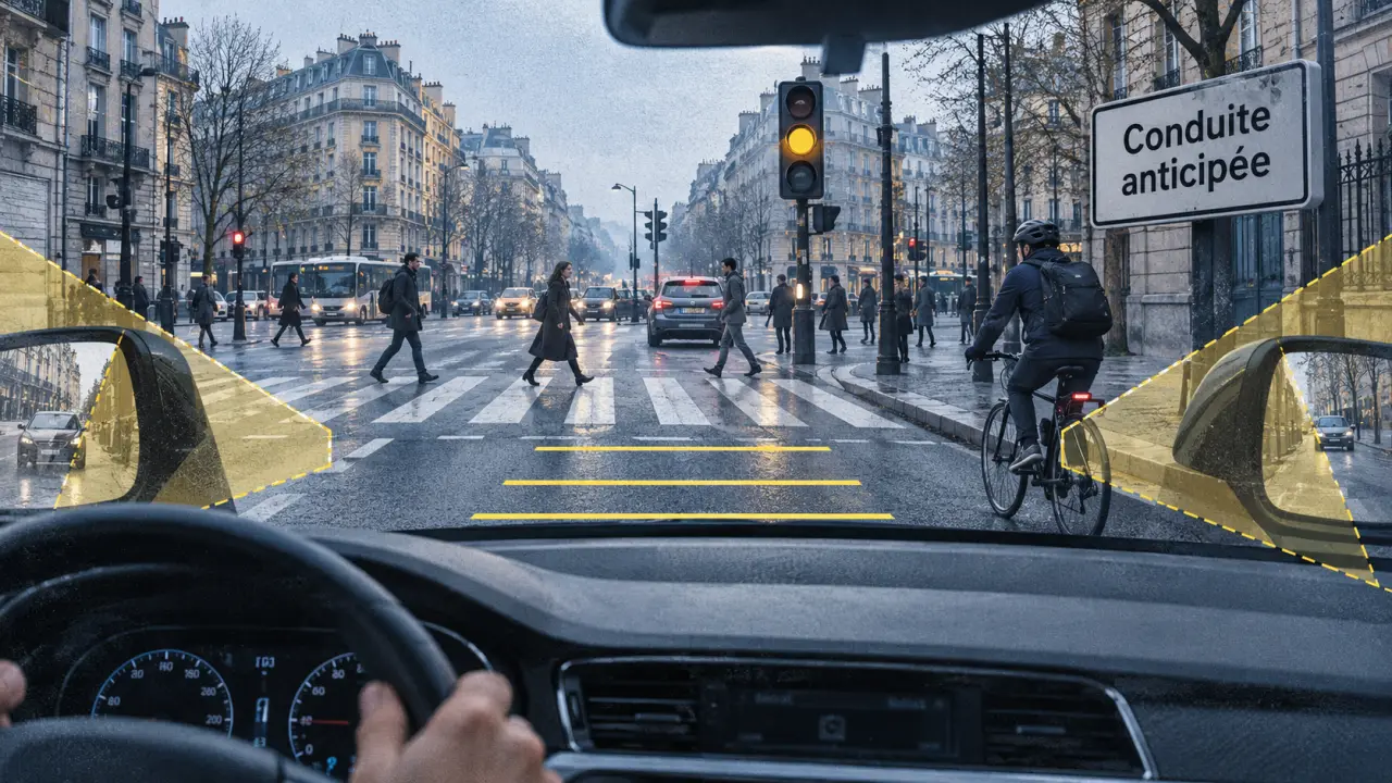 Conduite urbaine : conduite anticipée pour éviter les freinages de dernière seconde