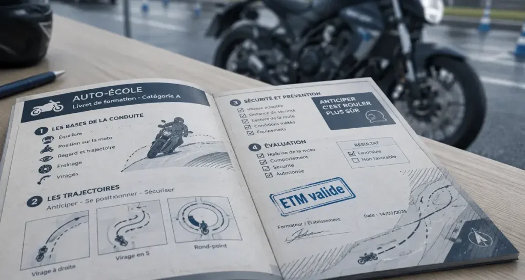 Le code auto ne suffit pas pour le permis moto : l’ETM est requis pour l’A1 et l’A2