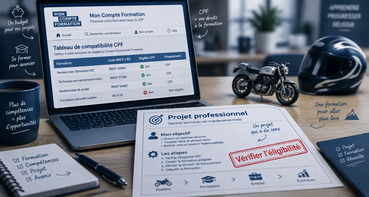 Permis moto cpf 2025 : le permis B bloque le financement
